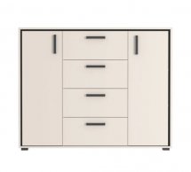 Комод KOM2D4S Прайм Кашемір / Чорний