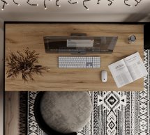 Письмовий стіл Art in Head Brevity Loft Standart/Бревіті Лофт Стандарт Дуб крафт золотий/Чорний метал