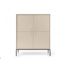 Комод Моно / Mono MК104 високий Бежевий/чорні ніжки