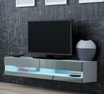 Тумба под ТВ Vigo / Виго RTV140 Белый мат/Серый глянец Cama Ширина 140 см