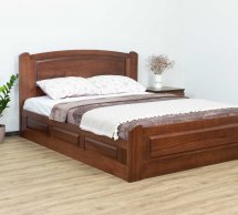 Кровать деревянная Дримка Эдель с подьемным механизмом и нишей для белья Бук