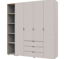 Шкаф Дорос Гелар кашемир с Этажеркой 4 дверный 193,2 см