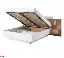 Кровать 160 с тумбами прикроватными и LED 3D