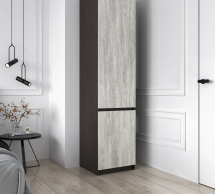 Шкаф Морели Т218 венге черный/бетон со штангой 50 см