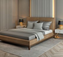 Ліжко м'яке двоспальне Лев Кальярі