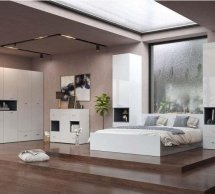 Модульная спальня Toskana/Тоскана Киевский Стандарт Нимфея Альба/Бетон/Нимфея Альба