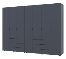 Шкаф Дорос Геллар графит 7 дверной 271,2 см