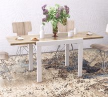 Стол-трансформер Kors Дуб тахо/Белый