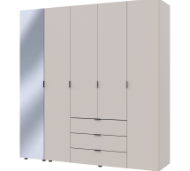 Шкаф для одежды Дорос Гелар кашемир 4-х дверный/Зеркало 194 см
