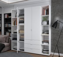 Шафа Дорос Гелар білий з 2 Етажерками 3-х дверна 192,6 см