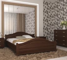 Кровать двуспальная деревянная Явито Орхидея Массив Ольха / Ясень / Дуб 