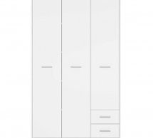 Шафа SZF3D2S BRW Poland Nepo Plus 3 дверна білий 120 см