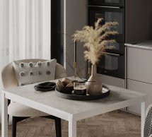 Обеденный стол Brevity Loft mini Ателье светлый/Белый металл