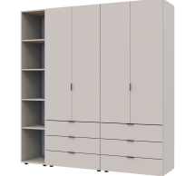 Шкаф Дорос Гелар кашемир с Этажеркой 4 дверный 193,2 см