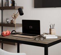 Письменный стол Brevity Loft mid Дуб винтаж оксид/Чёрный металл