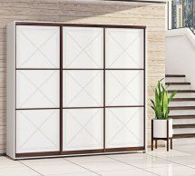 Шафа-купе Комфорт меблі Прованс фарбований високий глянець 3 дверна 270 см 