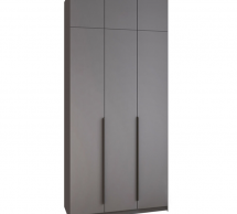 Шафа Mebelstar Оскар трьохдверна з антресоллю Антрацит 120 см