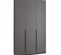 Шкаф Mebelstar Оскар трехдверный с антресолью Антрацит 150 см