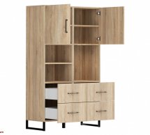 Шкаф BRW Poland REG/100/150/40/4 Modeo 2 дверный дуб 100 см