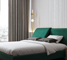 Ліжко м'яке двоспальне Woodsoft Catania / Катанія