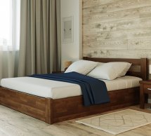 Ліжко дерев'яне Лев Соня з підйомним механізмом і нішею для білизни масив Бук