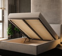 Ліжко м'яке двоспальне Шик Галичина Лея