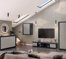 Шкаф КС Лилия 2 дверный антрацит 80 см