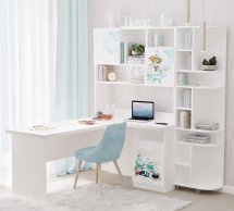 Стіл кутовий з надбудовою та еркером