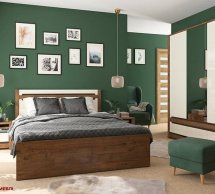 Шкаф с зеркалом SZF2D1M3S BRW Poland Ruso 3 дверный перламутр глянец 179 см