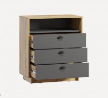 Комод Куба К001 Антрацит / Дуб аппалачі Морелі