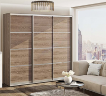 Шкаф-купе Комфорт мебель крашеный высокий глянец 3 дверный 260 см