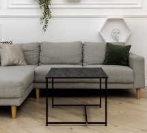 Столик Квадро М вугільний камінь 