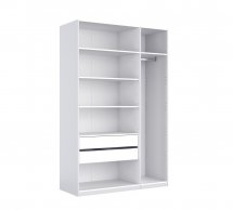 Шкаф 3дв з зеркалом Миромарк Империя 3 дверный белый 140 см