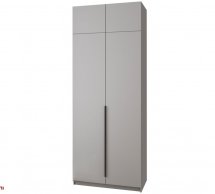 Шкаф Mebelstar Оскар двухдверный с антресолью Серая мышка 100 см