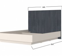 Кровать LOZ160 без вклада Монако Кашемир / Элегантный серый софттач