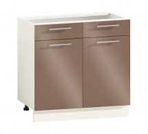 Тумба нижняя Н80.82.2Я2Д Крашеный высокий глянец