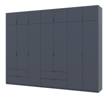 Шкаф для одежды Дорос Лукас графит 7 дверный 315 см