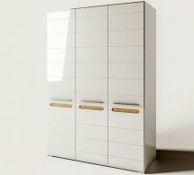 Шкаф 3Д Світ Меблів Бьянко 3 дверный белый глянец 150 см