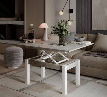 Стіл-трансформер B-Fly Art In Head Береза полярна / Венге