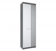 Шкаф Сокме Флорес 2 дверный Сосна фигурная / Белый глянец