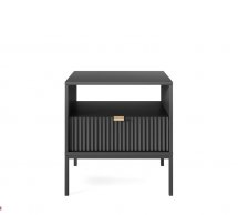 Тумба приліжкова Чорний/Чорні ніжки S54 Nova