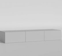 Антресоль Matroluxe Urban / Урбан 3 дверная Белое Дерево