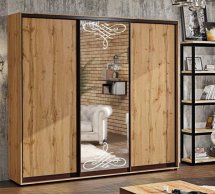 Шафа-купе з дзеркалом Комфорт меблі худмат 3 дверна 230 см