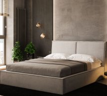 Ліжко м'яке двоспальне Шик Галичина Лея