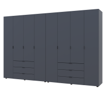 Шкаф Дорос Гелар графит 8 дверной 310 см