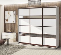 Шафа-купе Комфорт меблі Модель-5 фарбований високий глянець 3 дверна 270 см