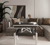 Стіл-трансформер B-Fly Art In Head Графіт / Білий діамант