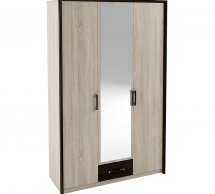 Шкаф 3Д Сокме Скарлет 3 дверный дуб сонома 136 см