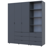 Шафа для одягу Дорос Гелар графіт 3-х дверна з пеналом 176,2 см