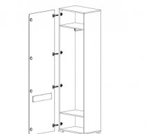 Шкаф SZF1D/21/6 ВМК Украина Амелия 2 дверный белый